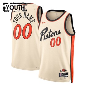 Dječji NBA Dres Detroit Pistons Personalizirani Nike 2024-25 City Edition Bijela Swingman